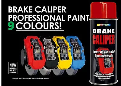 Deco Color Brake Caliper Drum Paint Spray Gloss Moto Red Black Blue Yellow White • £9.98