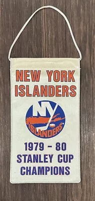 New York Islanders Rare 1979-1980 Stanley Cup Champions Mini Banner Nassau Coli • $50