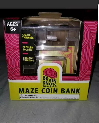 Maze Coin Bank Brain Knots Problem Solving Unlock Fortune Money Creative Think • $9.99