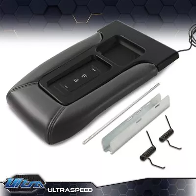 Wireless Charger Center Console Lid Gray Fit For 01-07 Silverado GMC Chevrolet • $45.89