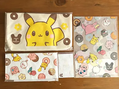  Mister Donut Pokémon  Collab Tote Bag Hand Towel Notepad Clear File Set • $21.99