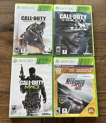 Xbox 360 Call Of Duty Need For Speed Video Games Bundle Of 4 • $19.99
