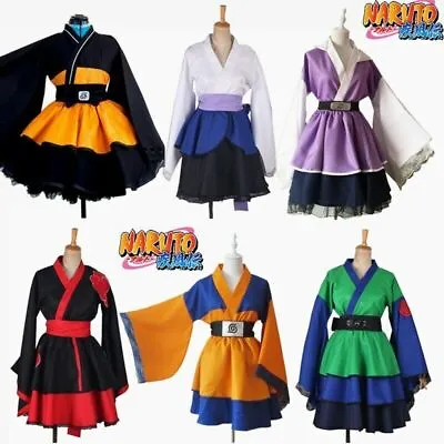 Halloween Uzumaki Female Lolita Kimono Dress Wig Cosplay Costume Masquerade Show • $71.05