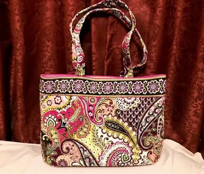 Vera Bradley East-west Tote In  Very Berry Paisley  Retired • $25