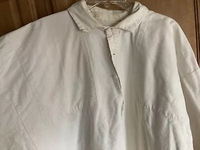 XL 52 White Cotton Handmade Buttonholes Topstitching Reinforced Civil War Shirt • $55