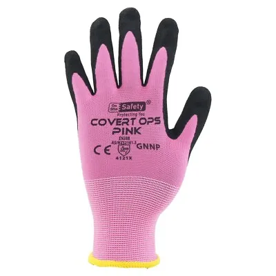 Covert Ops Pink Mechanic Work Safety Gloves S Sandy Nitrile • $8.95