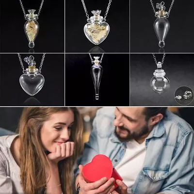 $13.88 • Buy Bottle Pendant Essential Oil Diffuser Memorial Jewellery Perfume Vial Necklace