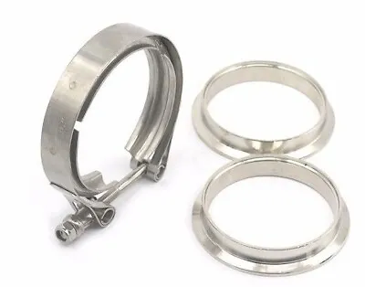 $18.04 • Buy 3.5  Inch Stainless Steel V-Band Turbo Downpipe Exhaust Clamp Vband Universal