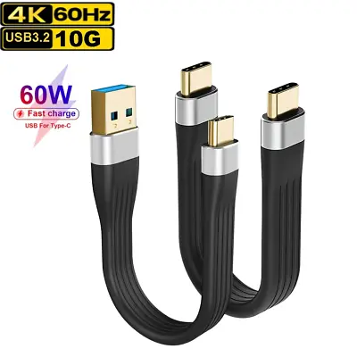 $1.50 • Buy Short USB C 3.1 Gen 2 Cable 4K Video USB Type C/A To USB C Sync Charger 10G 60W