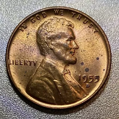 1955-D 1C Doubled Die Obverse RD Lincoln Cent • $15