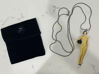 $499.95 • Buy CHANEL Necklace Pendant Coco Lady Motorcyclist Jewelry CC Logo RARE VINTAGE