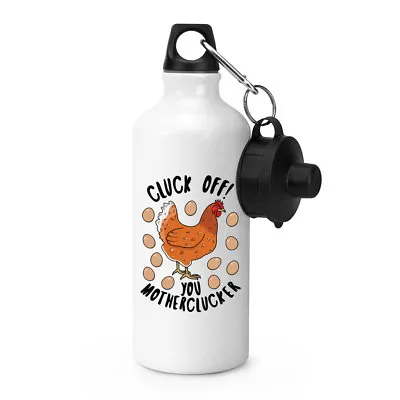 Cluck Off You Motherclucker Chicken Sports Drinks Bottle Camping Flask - Funny • $36.53