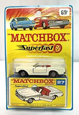 1964 LESNEY Bronner MATCHBOX #27 Mercedes Benz 230SL SF Orig Blister Pack Mint • $147.50