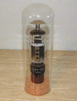 $9.99 • Buy Vintage Tung-Sol Classic Vacuum Tube Display Bell Jar Cork Base Retro Steampunk!