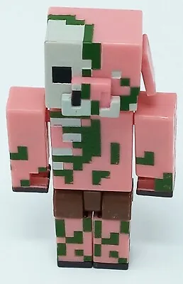 Minecraft Zombie Pigman 3.5  Articulated Figure 2021 Mattel Pink White Green • $12