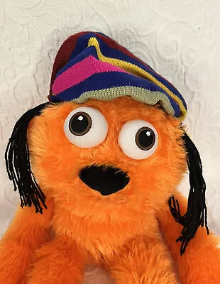 Fiesta Plush 38” Orange Monster Hand Puppet Rasta Cap Big Eyes Long Arms & Legs • $25