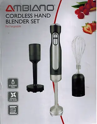 Rechargeable Cordless Hand Blender Set - Whisk Blend Mash UK Seller New German • £28.49