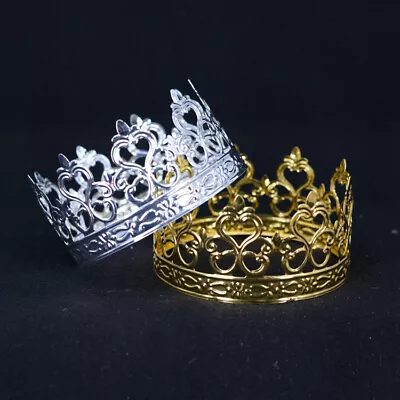 Luxury Mini Crown Cake Topper For Baby Shower Birthday Party Wedding Costume • $14.99