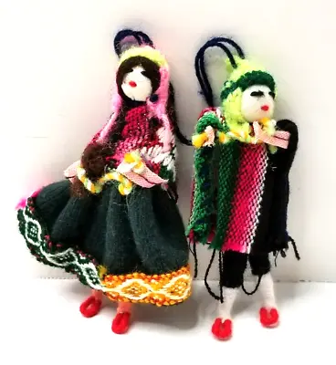 Hand Crafted Mexican Or Spanish Dolls Ornaments Christmas • $9.95