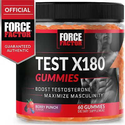 $29.99 • Buy Force Factor Test X180 Gummies - Boost Testosterone & Maximize Masculinity