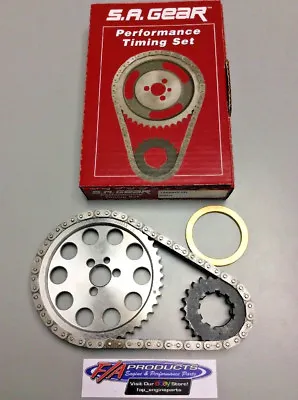 Small Block Chevy Aftermarket Raised Cam Blocks Timing Set S.A. GEAR 78560W-9 • $92.98