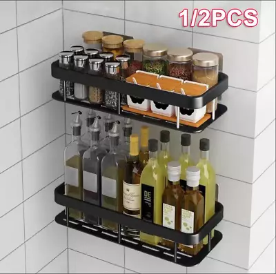 1/2PCS Organiser Storage Shower Shelf Kitchen Rack Bathroom Caddy Self Adhesive • $15.55