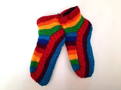 Socks Woolen Slippers Shoes Handknit NaturalWool  Ideal  Gift • £15.99