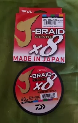  J-Braid Grand X8 30lb 300 Metre Multi Colour Braid BRAND NEW .FREE POSTAGE  • $62