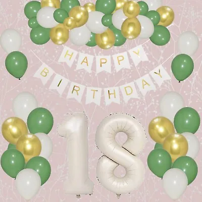 Happy Birthday Banner Balloons Self Inflating 16th 18th 25th 30th Birthday Decor • £0.99