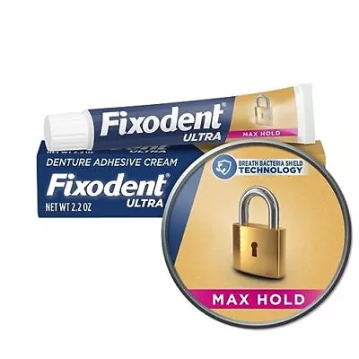 Fixodent Ultra Max Hold Denture Adhesive 2.2 Oz Packaging May Vary • $10.94