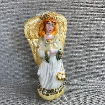Mercury Glass Angel Candle Holder 10  Midwest Of Cannon Falls Vintage • $12
