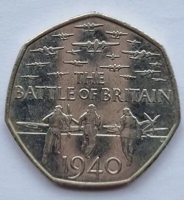 2015 75th Anniversary Of The Battle Of Britain 50P Fifty Pence Coin VGC • £4.99