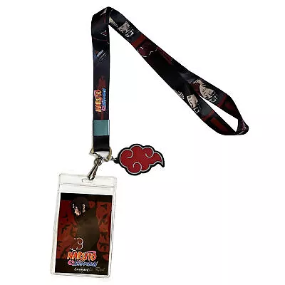 $12.99 • Buy Naruto Shippuden Itachi Lanyard ID Badge Holder & Akatsuki Cloud Charm Official
