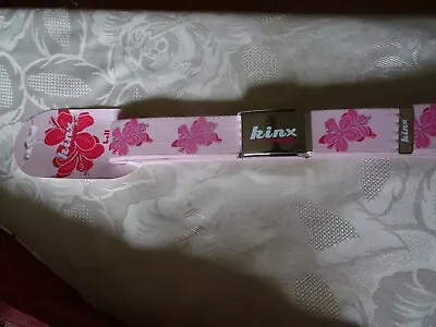 £2.90 • Buy Pretty Pink Floral Canvas Waist Belt - Length Approx 105cms.