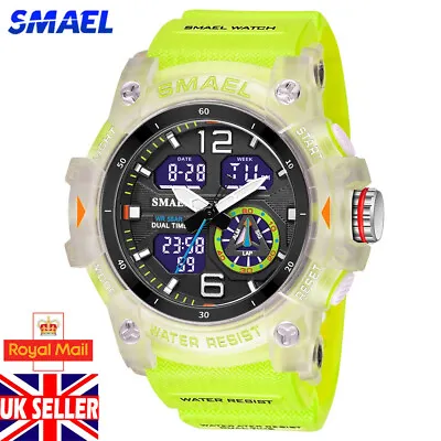 £13.98 • Buy SMAEL Sports Watch Military Mens Wristwatch Quartz Digital Quartz Boy Waterproof