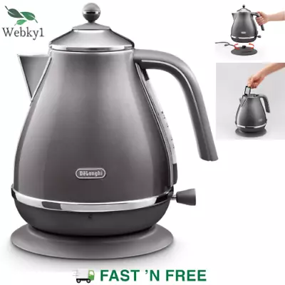 $179.55 • Buy DeLonghi Kettle Icona Metallics 3000 W Electric Jug 1.7L Water Capacity - Grey