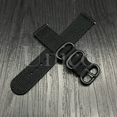 18 20 22 MM Black Nylon Canvas Watch Band Strap Quick Release Fits For Timex • $12.99