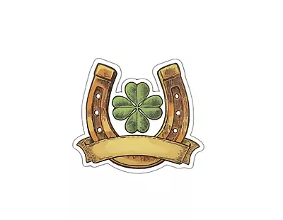 Horseshoe Clover 4 Leaf Sticker • $2.90