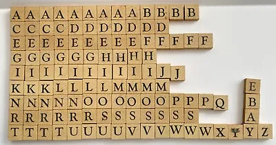 Vintage Scrabble Wooden Letter Tiles Set Of 120 Replacement Pieces • $9