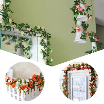 2.5M String Artificial Fake Flower Vine Ivy Garland Floral Home Wedding Decors • £4.92