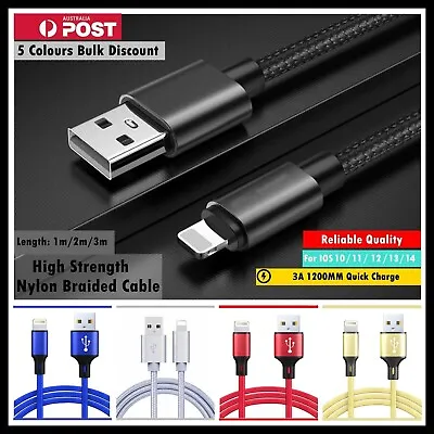 $2.49 • Buy USB For Apple IPhone IPad PD Quick Charge Cable Fast Charging Charger Cord 1M-3M