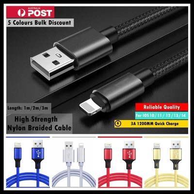 $2.49 • Buy USB For Apple IPhone IPad PD Quick Charge Cable Fast Charging Charger Cord 1M-3M