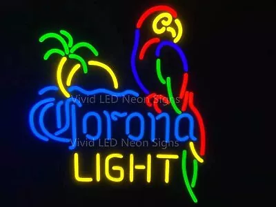 10  Vivid LED Corona Light Parrot Palm Tree Neon Sign Light Lamp Cute Bright • $64.99