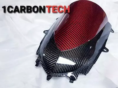 2017-2018-2019-2020-2021-2022 Yamaha Yzf R6 Carbon Fiber Red Windscreen Hybrid • $179