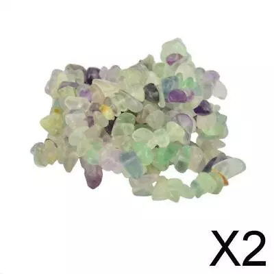 2 Spacer Loose Beads Natural Rainbow Fluorite Gemstone • £10.07