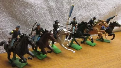 Vintage 1971 Complete Set Of 6 Britains Deetail Union Civil War Cavalry: ENGLAND • $39.99