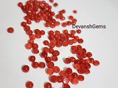 3MM Top NaturaI Italian Red Coral Round Cabochon Loose Gemstones Jewelry Making • $149.95