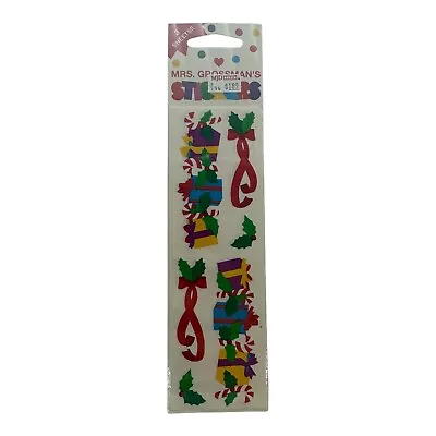 Mrs. Grossman's Lot 3 Sheets Christmas Presents Bows Candy Cane Stickers NOS VTG • $19.99