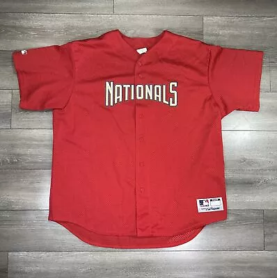 Vtg Majestic Authentic USA Made Washington Nationals Jersey Sz 2x MLB • $99.99