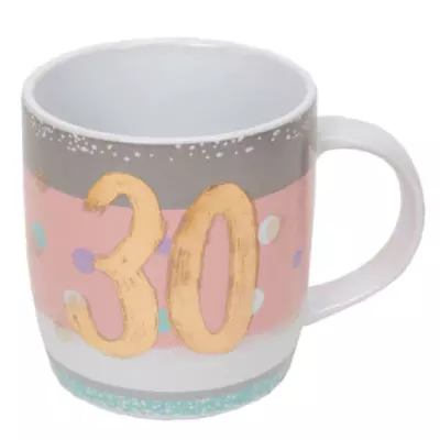 30th Birthday Mug - Pink & Grey • £9.95